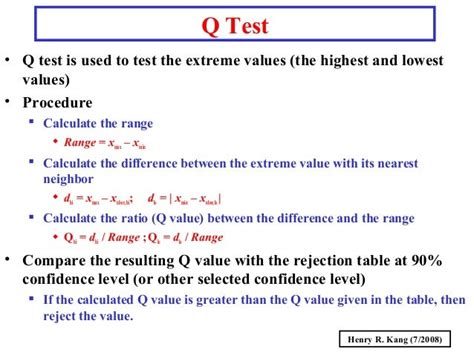 how to do a q-test|The Q.